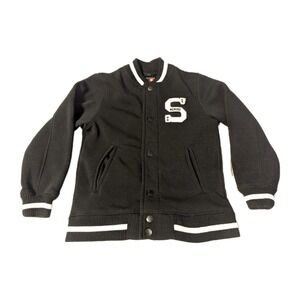 Southpole Toddler Boys Varsity Letterman Jacket Grunge Hip Hop Y2K Black Large 6
